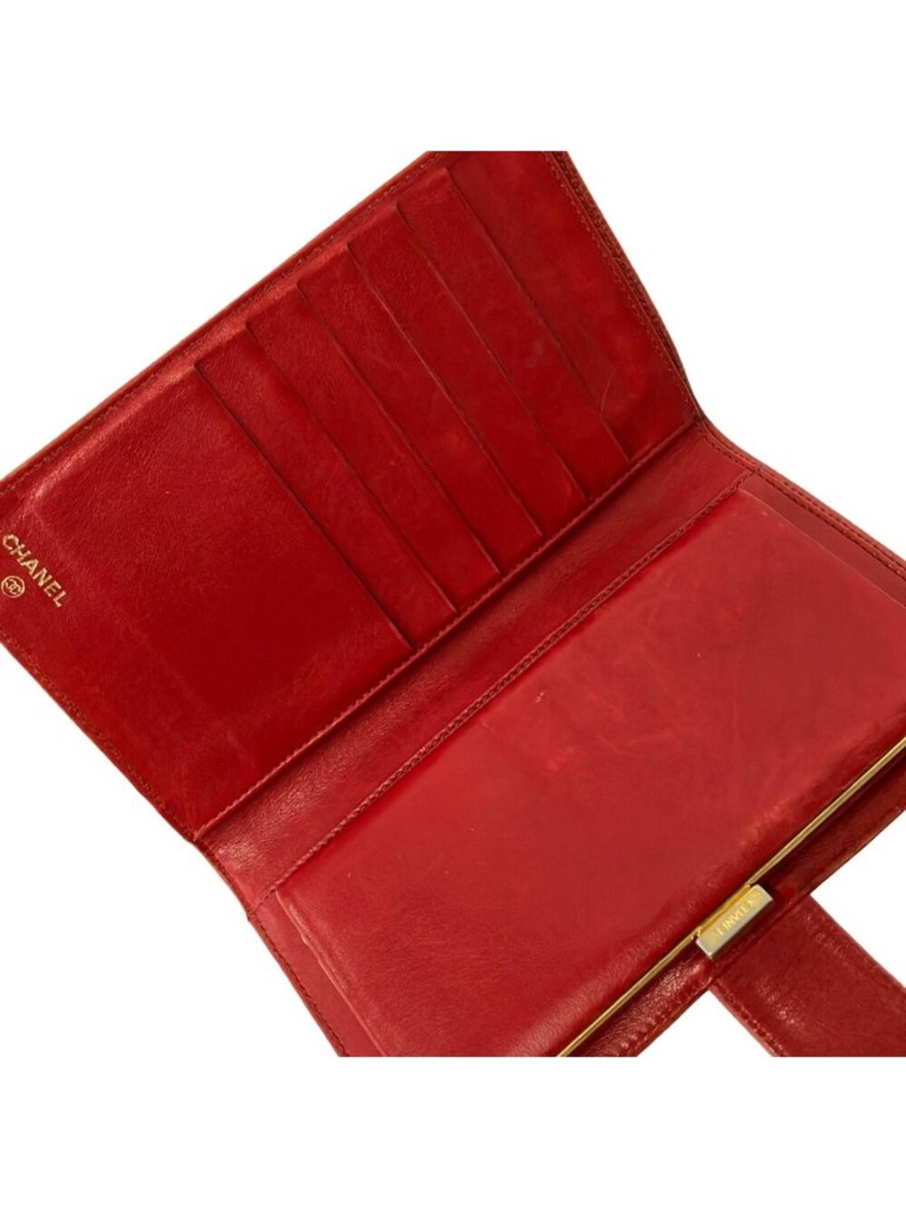 Chanel Wallet Red Gold - Picture 3 of 8